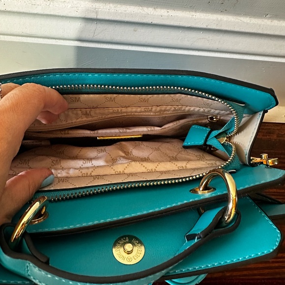 Steve Madden Purse Teal Green Bevelyn Handbag Satchel Crossbody Viral TikTok - Picture 3 of 5